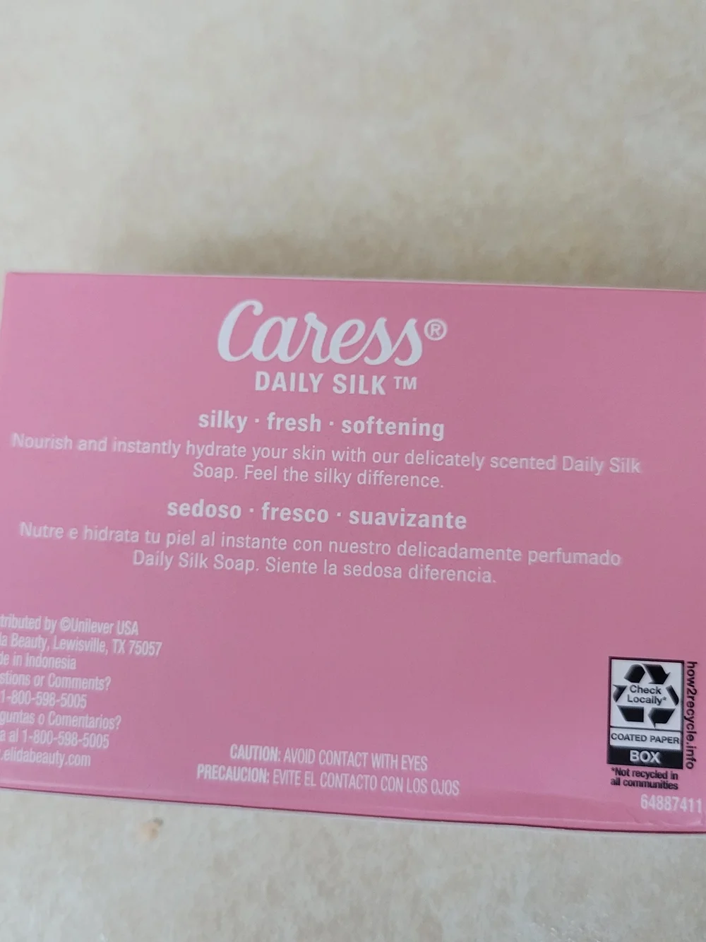 Caress Daily Silk Moisturizing Soap Bar - White Peach & Orange Blossom (Pink)